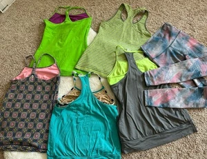 Ivivva Activewear Lot Outfit Girls 8-14 Lot. Tank Top And Leggings Reseller Lot - Picture 1 of 22
