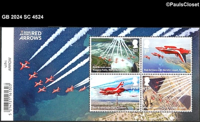 GB 2024 SC 4524 RAF AEROBATIC TEAM 60th ANN. MINI SHEET 1ST(2) & £2.5 (2)MNH  VF - Image 1 of 2