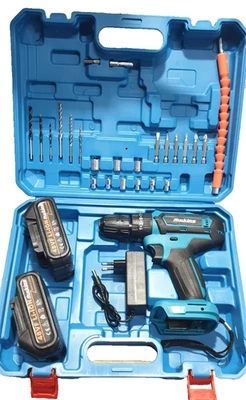Trapano Avvitatore a Batteria 21V – 2 Batterie 48v con Valigetta e 24 Accessori - Image 1 of 4