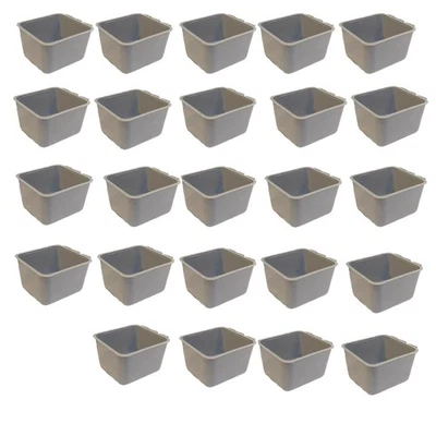 (Pack of 24) Gray Cage Cups hold 1 Pint / 16 fl oz to Hang Feed & Water for Pets - Image 1 of 4