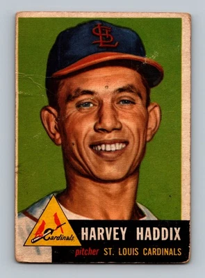 1953 Topps #273 Harvey Haddix Rookie GRAU BAIXO Vintage Alto # Cartão de Beisebol RC - Imagem 1 de 2