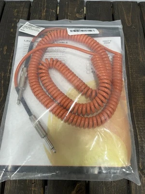 Cable bobina retro lava cable de instrumento recto a recto, 20 pies, naranja Foto 1 de 3