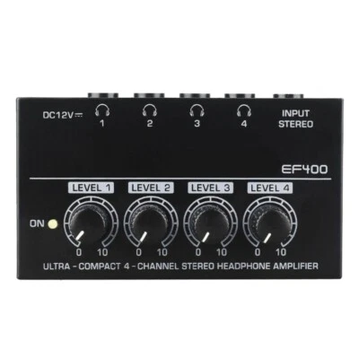 4-Channel Portable Stereo Headphone Amplifier Multi-Channel Earphone Splitter - Image 1 of 4