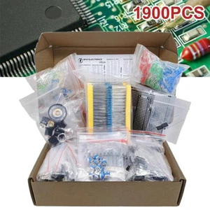 Electronic Component Assortment Capacitors LEDs Transistors Resistors DC PCB Kit - Picture 1 of 13