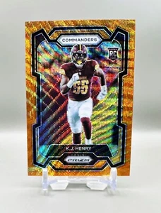 2023 Panini Prizm Football #400 (Orange Wave Prizm)  K.J. HENRY  [37/60] - Picture 1 of 2