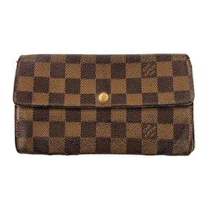 Louis Vuitton Damier Ebene Canvas Checkered Wallet - Picture 1 of 15