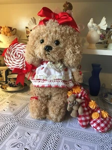 Deko Plüschtier Hund Pudel Dame Teddybär Kekse Lolli n. Tilda Art Landhaus NEU - Bild 1 von 8