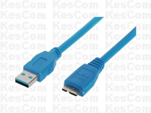 USB 3.0 Kabel A-Stecker auf Micro B-Stecker HighSpeed Datenkabel blau 1,8m - Bild 1 von 1