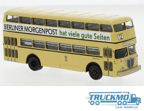 Brekina BVG Berliner Morgenpost Büssing D2U Doppeldecker Bus 1960 61259 - Bild 1 von 1