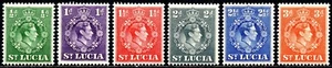 1938 St Lucia Sg 128/133 Short Set of 6 Values Mounted Mint - Picture 1 of 2