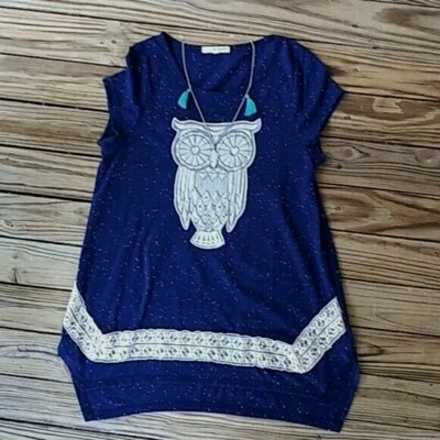 🌹Juego de 2 pantalones de autoestima para niñas con gráfico búho parte inferior tri-azul talla 14/16🌹 Foto 1 de 4