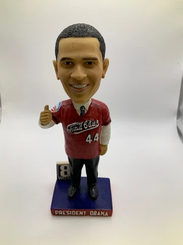 President Obama Quad City River Bandits Bobblehead. Rare Cover