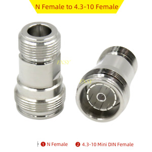 N Female to 4.3-10 Mini DIN Female Coaxial Converter Coax Adapter N-4.3/10 DIN