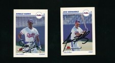 lot 1991 Impel Line Drive Donald Harris #583 #584 Jose Hernandez signed J10