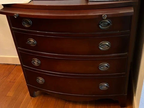 Beautiful!  Niagra Furniture Bachelor's Chest with slide out shelf Cover