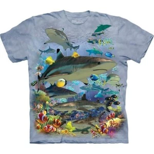 Camiseta Reef Sharks Fish Great White Shark Blue Ocean Aquatic The Mountain M-3X - Imagen 1 de 4
