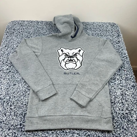Champion Butler Bulldogs Hooded Sweatshirt Adult Small Gray Hoodie Pullover NCAA Cover