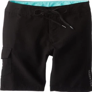 Billabong Big Boys' Rum Point Elastic Closure Mid Length Boardshort, Black, XL - Picture 1 of 2