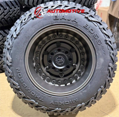 5 ruedas Rhino Armory 20x12 negras 37" neumáticos Baja Boss AT 5x5 Jeep Gladiator JT Foto 1 de 4