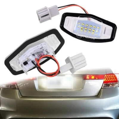 Lámpara de luz de matrícula 2 LED para 1999-2007 Acura RL y 2004-2008 Acura TL blanca Foto 1 de 4