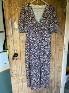 Lovely summer dress from Oasis size L - V neck and short sleeves - Picture 1 of 5
