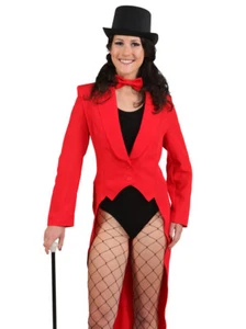 Damenfrack rot Frack Kostüm Fasching & Karneval Verkleidung Clown Zirkus Jacke - Bild 1 von 8