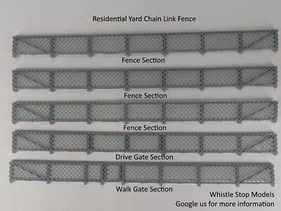 N scale 4 ft chain link fence 5 pcs over 25 inches  N2008 - Image 1 of 4