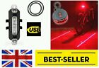 Rechargeable Front and Rear laser light set bright lamp mountain road bike black