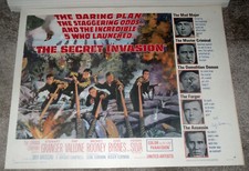 THE SECRET INVASION orig1964 movie poster STEWART GRANGER/ROGER CORMAN autograph