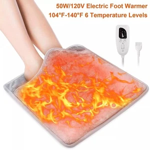 Electric Heated Foot Warmers for Men Women Foot Heating Pad Fast Heating Mat - Picture 1 of 4