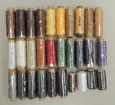 30 Mixed Colors Waxed Thread, Leather Sewing Thread, Hand Stitching Simpzia & un - Image 1 of 4
