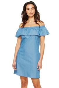 Union of Angels 241379 Womens Gabriella Shift Dress Blue Denim Size X-Small - Picture 1 of 2