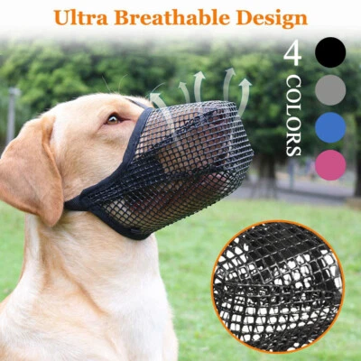 Dog Breathable Muzzle Pet Dog Anti Biting Air Mesh Anti Licking/bark Mouth Cover - Image 1 of 4