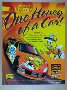 Dodge Nascar 2001 Honey Nut Cheerios #43 anuncio impreso vintage - Imagen 1 de 1