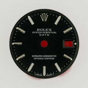 Original Lady Rolex Date 6917, 69190 ,79160,79240 Gloss Black Stick Dial SS #A46 - Picture 1 of 8