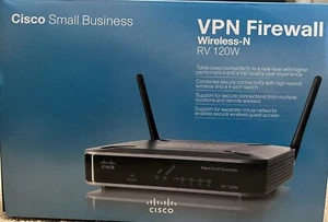CISCO VPN FIREWALL - WIRELESS-N ROUTER FOUR PORT ( RV 120W ) 802.11b/g/n - Picture 1 of 3