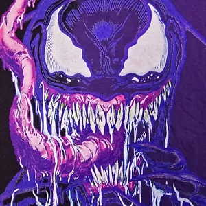 VENOM SHIRT Mens EXTRA LARGE XL BLACK MARVEL TIE DYE COMICS Movie Retro NWT B - Picture 1 of 12