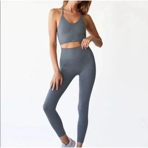 SET ACTIVE SCULPTFLEX POWER HIGH-RISE LEGGINGS Grey Size M - Picture 1 of 7