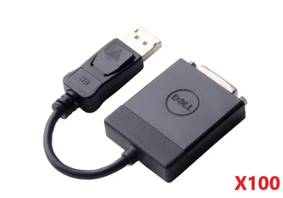 Lot of 100 NEW Dell 027KKH Display to DVI Female Single Link Adapters - Image 1 of 2