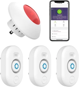 Detector de Fugas de Agua Paquete de 3 con Puerta WiFi, Sensor de Alarma de Agua con 0-120dB - Imagen 1 de 4