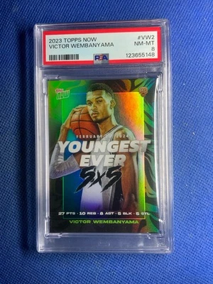 2023-24 Topps Now #VW2 Victor Wembanyama Rookie PSA 8 - Image 1 of 2