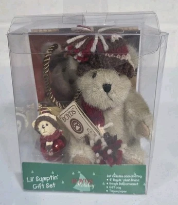 Boyds Bears Lil Sumptin Juego de Regalo 3 Piezas COCOA Nuevo En Caja Foto 1 de 4