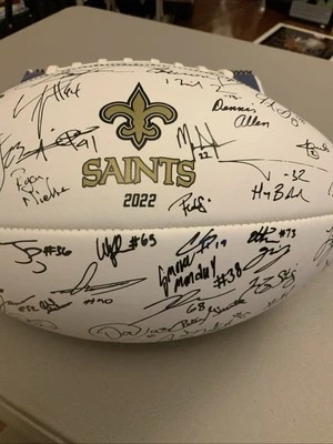 2022 Baden New Orleans Saints Litho Signed Team Football - Image 1 of 4