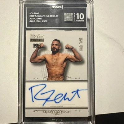 ROB FONT 2024 W/C MATTE H/B #BCA-RF AUTOGRAPH GOLD FOIL - WHITE - Image 1 of 3