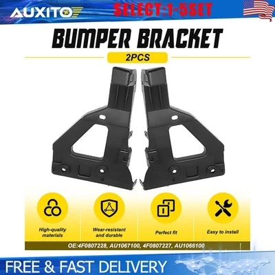 Front Bumper Brackets Fit 2005-2011 Audi A6 Quattro OE 4F0807228 7227 2-10X - Image 1 of 4