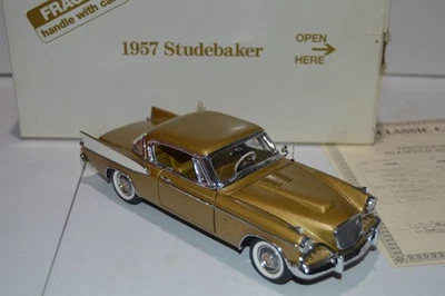 Danbury Mint 1957 Studebaker Golden Hawk 1:24 Diecast Model Car with TItle - Image 1 of 4