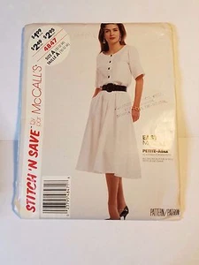 McCall's 4847, ungeschnitten, 1990 Misses' Kleid, Größe 10-14 - Bild 1 von 2