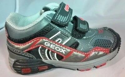 Geox  Dark Grey/RED  Leather Sneakers/Shoes  Little  Boys Size  6 1/2 SALE!! - Image 1 of 4