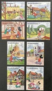 GRENADA GREN SHAKESPEARE STAMP WORLD LONDON '90 DISNEY STAMPS SET 8V MNH MICKEY - Picture 1 of 1