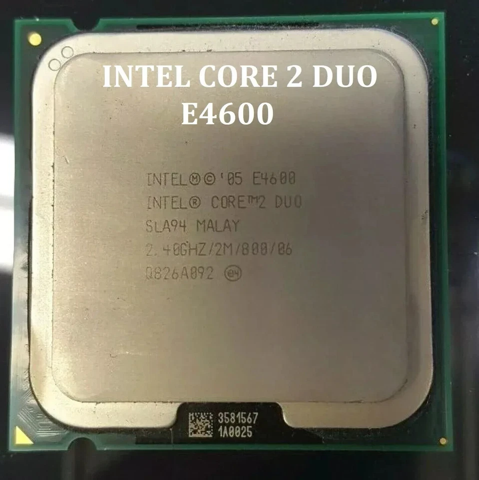 CPU Intel Core 2 Duo E4600 @ 2,40 Ghz 2 MB 800 MHz zócalo 775 procesador - Imagen 1 de 1